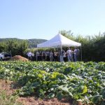 Visite du Lycée technique agricole au Luxembourg: vue sur les champs et les serres